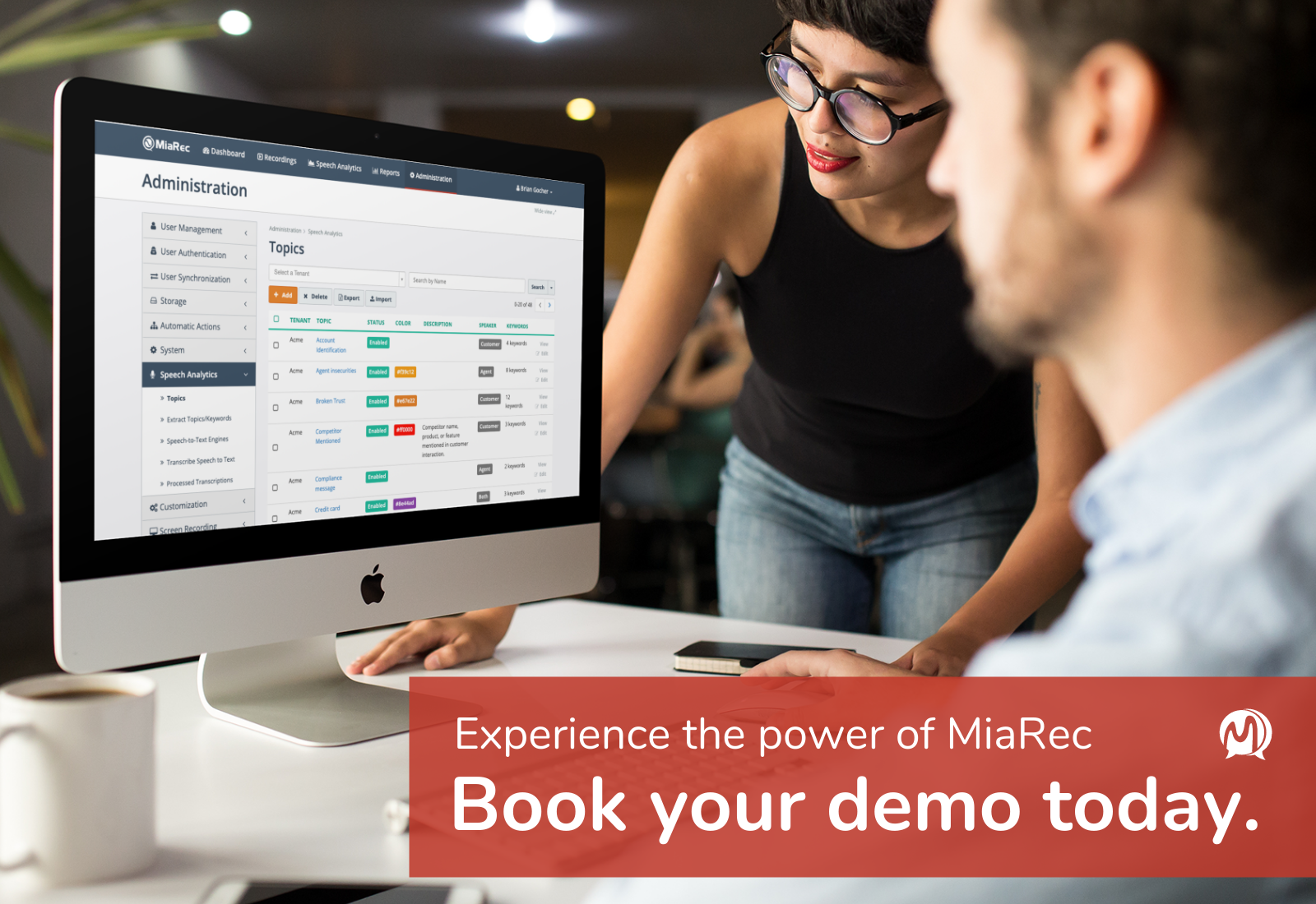 Experience the power of MiaRec.