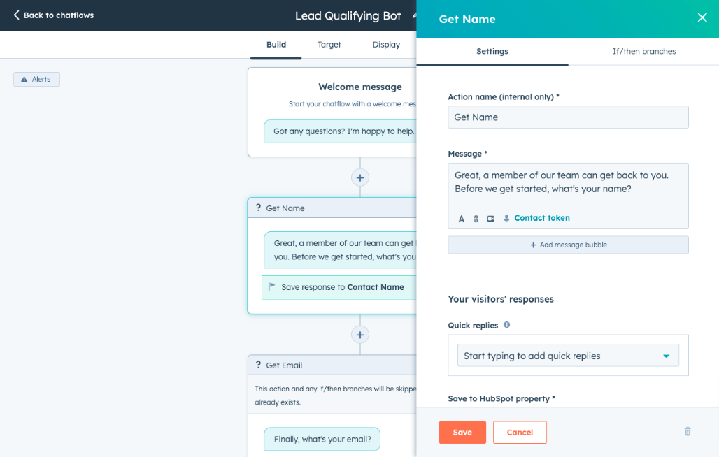 hubspot chatbot buildr