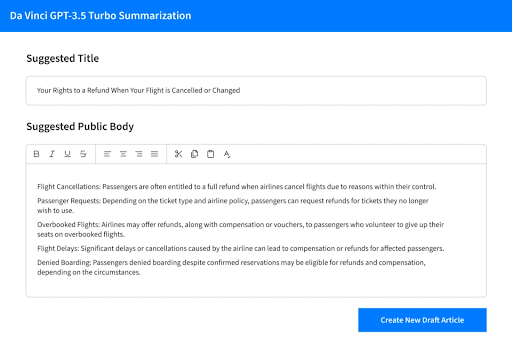 knowledge base article example
